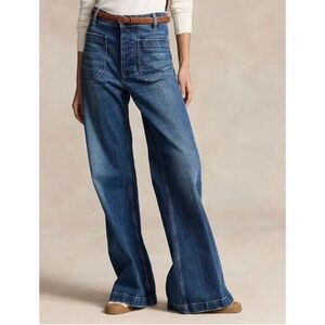 Polo Ralph Lauren Stretch Cotton Wide Leg Button Fly Jeans 29